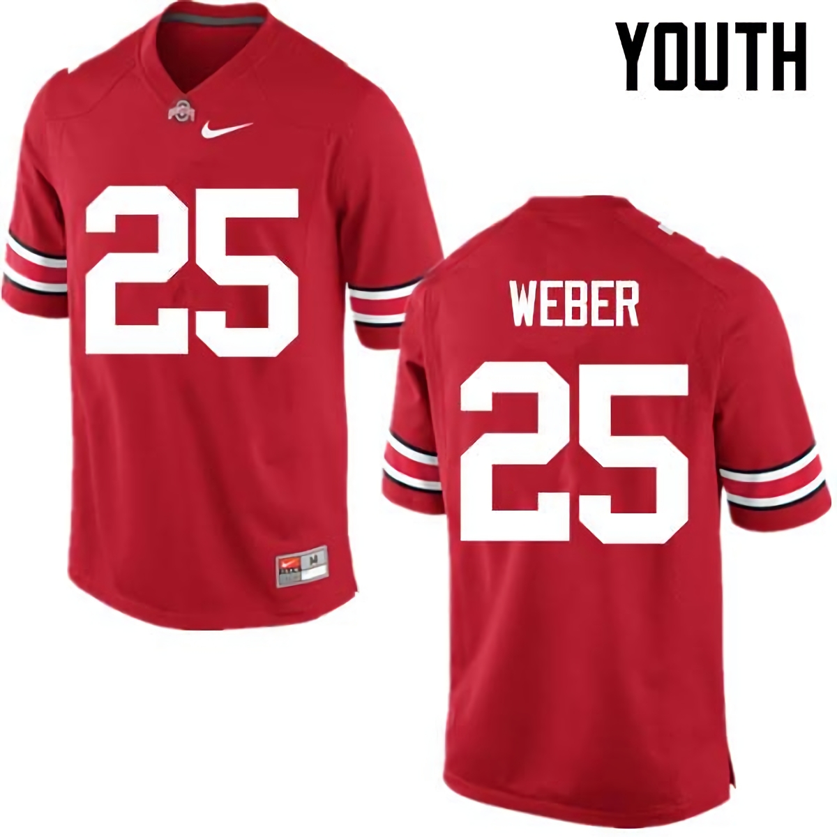 Mike Weber Ohio State Buckeyes Youth NCAA #25 Nike Red College Stitched Football Jersey QTQ0556UN